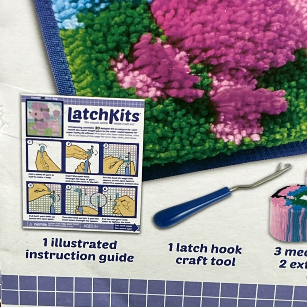 Latch Kits Poodle  3D Mini-Rug The Classic Latch Hook Craft Kit New - Picture 2 of 11